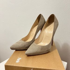 Christian Louboutin Pigalle (Taupe Suede)